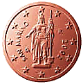 2 cent Euromünze San Marino